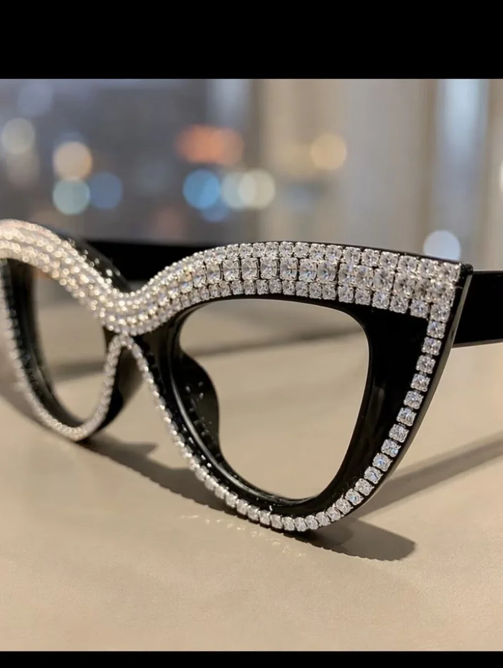 +4.00 Cat eye with Rhinestones reading glasses readers